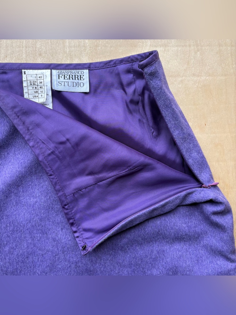 Y2K Gianfranco Ferre Skirt US6 Wool Blend Pencil Maxi Column Straight Classic - Picture 5 of 13